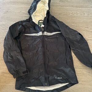 L.L.Bean Green Label Black Jacket with White Lining
